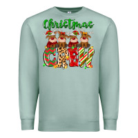 Seafoam christmas crew  deer Premium Sweatshirt - MaliasSmallBusiness