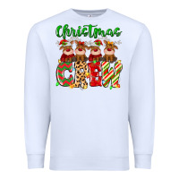 White christmas crew  deer Premium Sweatshirt - MaliasSmallBusiness