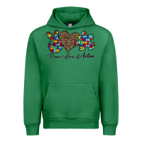 Emerald peace love autism1 Urban Hoodie - CowhideDigitalArt