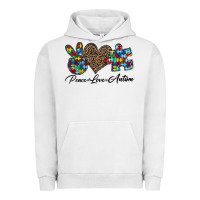 Pigment Lunar Rock peace love autism1 Urban Hoodie - CowhideDigitalArt