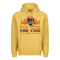 Antique Gold the fire with firefighter air mask Premium Hoodie - HRA Design Shop