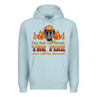 Blue Mist the fire with firefighter air mask Premium Hoodie - HRA Design Shop