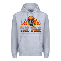 Heather Grey the fire with firefighter air mask Premium Hoodie - HRA Design Shop