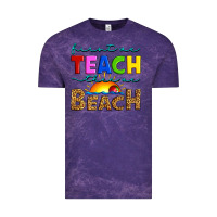 Cloud Purple first we teach then we beach Vintage Tee - Artiststas