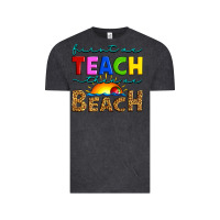 Vintage Black first we teach then we beach Vintage Tee - Artiststas