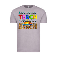 Vintage Zinc first we teach then we beach Vintage Tee - Artiststas
