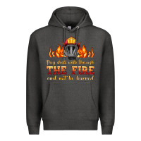 Charcoal Heather the fire with firefighter air mask Premium Hoodie - HRA Design Shop