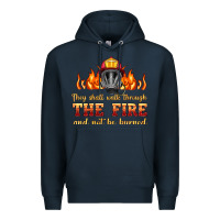 Navy the fire with firefighter air mask Premium Hoodie - HRA Design Shop