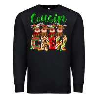 Black cousin crew christmas deer Premium Sweatshirt - MaliasSmallBusiness