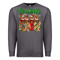 Charcoal Heather cousin crew christmas deer Premium Sweatshirt - MaliasSmallBusiness