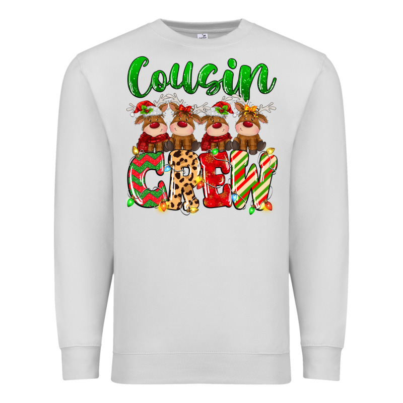 Cousin Crew Christmas Deer Premium Sweatshirt by MaliasSmallBusiness | Teevron