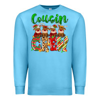 Ocean Blue cousin crew christmas deer Premium Sweatshirt - MaliasSmallBusiness