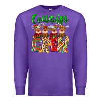 Purple cousin crew christmas deer Premium Sweatshirt - MaliasSmallBusiness