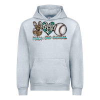 Heather Grey peace love baseball Urban Hoodie - CowhideDigitalArt
