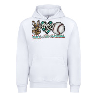 White peace love baseball Urban Hoodie - CowhideDigitalArt