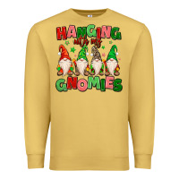 Antique Gold hanging with my gnomies Premium Sweatshirt - MaliasSmallBusiness