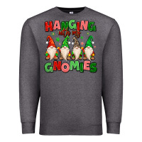 Charcoal Heather hanging with my gnomies Premium Sweatshirt - MaliasSmallBusiness