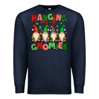 Navy hanging with my gnomies Premium Sweatshirt - MaliasSmallBusiness