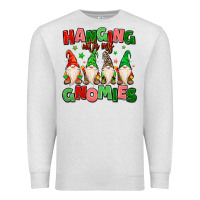 Oatmeal Heather hanging with my gnomies Premium Sweatshirt - MaliasSmallBusiness