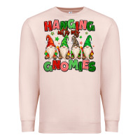 Pale Pink hanging with my gnomies Premium Sweatshirt - MaliasSmallBusiness