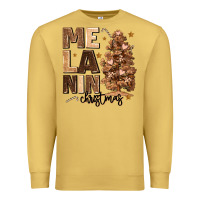 Antique Gold melanin christmas with christmas tree Premium Sweatshirt - MaliasSmallBusiness