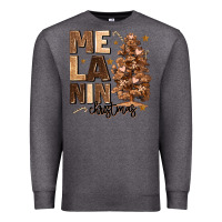 Charcoal Heather melanin christmas with christmas tree Premium Sweatshirt - MaliasSmallBusiness