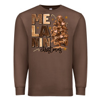 Chestnut melanin christmas with christmas tree Premium Sweatshirt - MaliasSmallBusiness