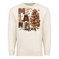 Sandshell melanin christmas with christmas tree Premium Sweatshirt - MaliasSmallBusiness
