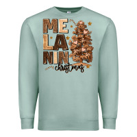 Seafoam melanin christmas with christmas tree Premium Sweatshirt - MaliasSmallBusiness