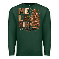 Sports Green melanin christmas with christmas tree Premium Sweatshirt - MaliasSmallBusiness