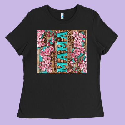 Cherry Blossoms Mama Tumbler Ladies Tee Designed By Artiststas