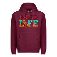 Burgundy firefighter life Premium Hoodie - HRA Design Shop