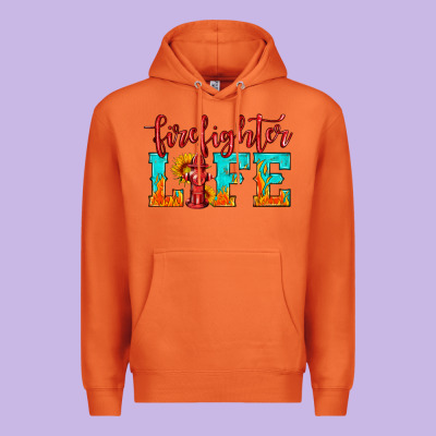 Firefighter Life Premium Hoodie Designed By Hra Design Shop