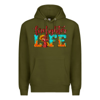 Army Green firefighter life Premium Hoodie - HRA Design Shop