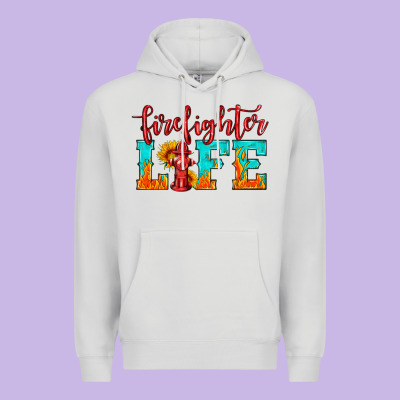 Firefighter Life Premium Hoodie Designed By Hra Design Shop