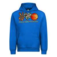 Cobalt peace love basketball Urban Hoodie - CowhideDigitalArt