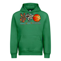 Emerald peace love basketball Urban Hoodie - CowhideDigitalArt