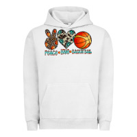 Pigment Lunar Rock peace love basketball Urban Hoodie - CowhideDigitalArt