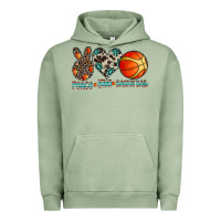 Pigment Oil Green peace love basketball Urban Hoodie - CowhideDigitalArt