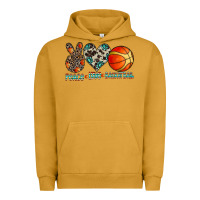 Pigment Peanut Butter peace love basketball Urban Hoodie - CowhideDigitalArt