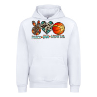 White peace love basketball Urban Hoodie - CowhideDigitalArt
