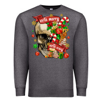 Charcoal Heather sorta merry sorta scary Premium Sweatshirt - MaliasSmallBusiness