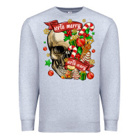 Heather Grey sorta merry sorta scary Premium Sweatshirt - MaliasSmallBusiness