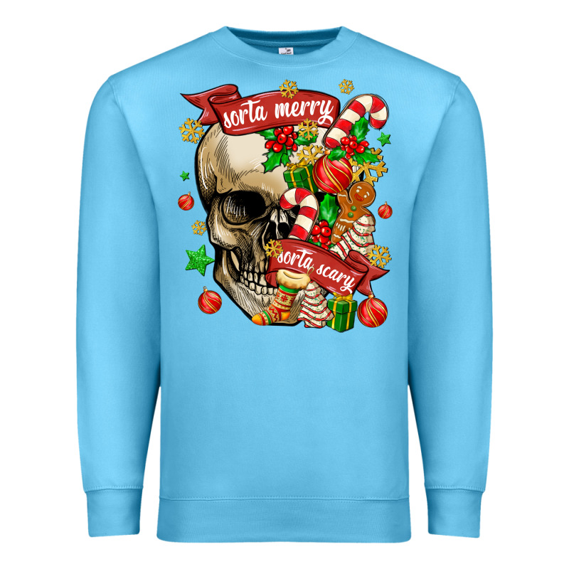 Sorta Merry Sorta Scary Premium Sweatshirt by MaliasSmallBusiness | Teevron