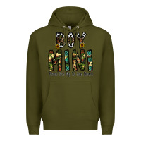Army Green boy mini from son up to son down Premium Hoodie - CowhideDigitalArt