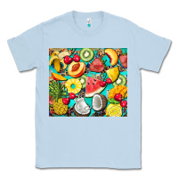 Dusty Blue summer fruits Classic Tee - BarkalooDesign