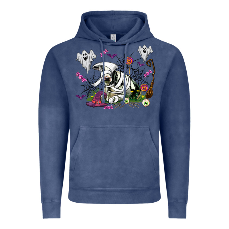 Halloween Cow And Ghosts Vintage Hoodie by AdoDesignShop | Teevron
