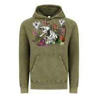 Vintage Olive halloween cow and ghosts Vintage Hoodie - AdoDesignShop