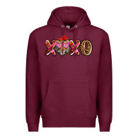 Burgundy xoxo tiger olivia Premium Hoodie - OliviaCreatesArt