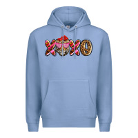 Colony Blue xoxo tiger olivia Premium Hoodie - OliviaCreatesArt